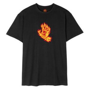 Santa Cruz T-Shirt Flame Hand T-Shirt Black