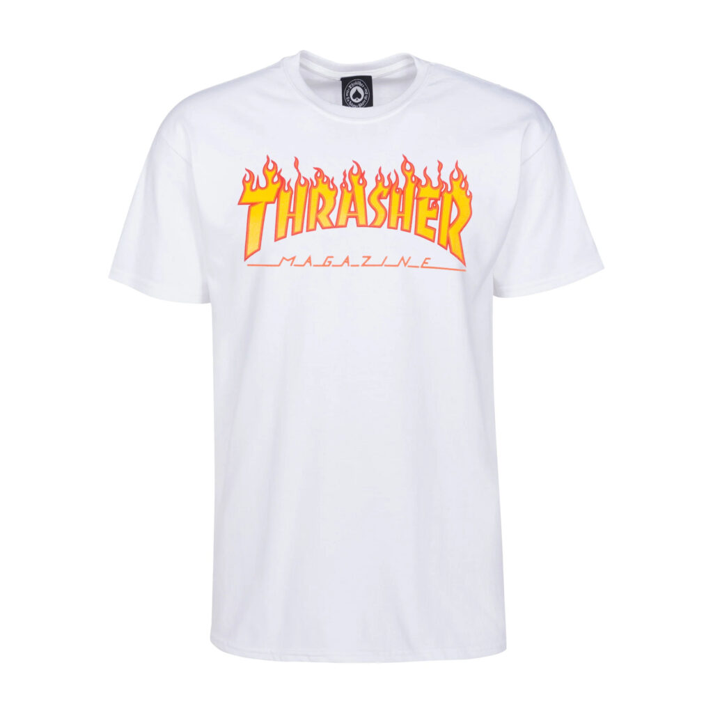 Thrasher T-shirt Flame White Size S