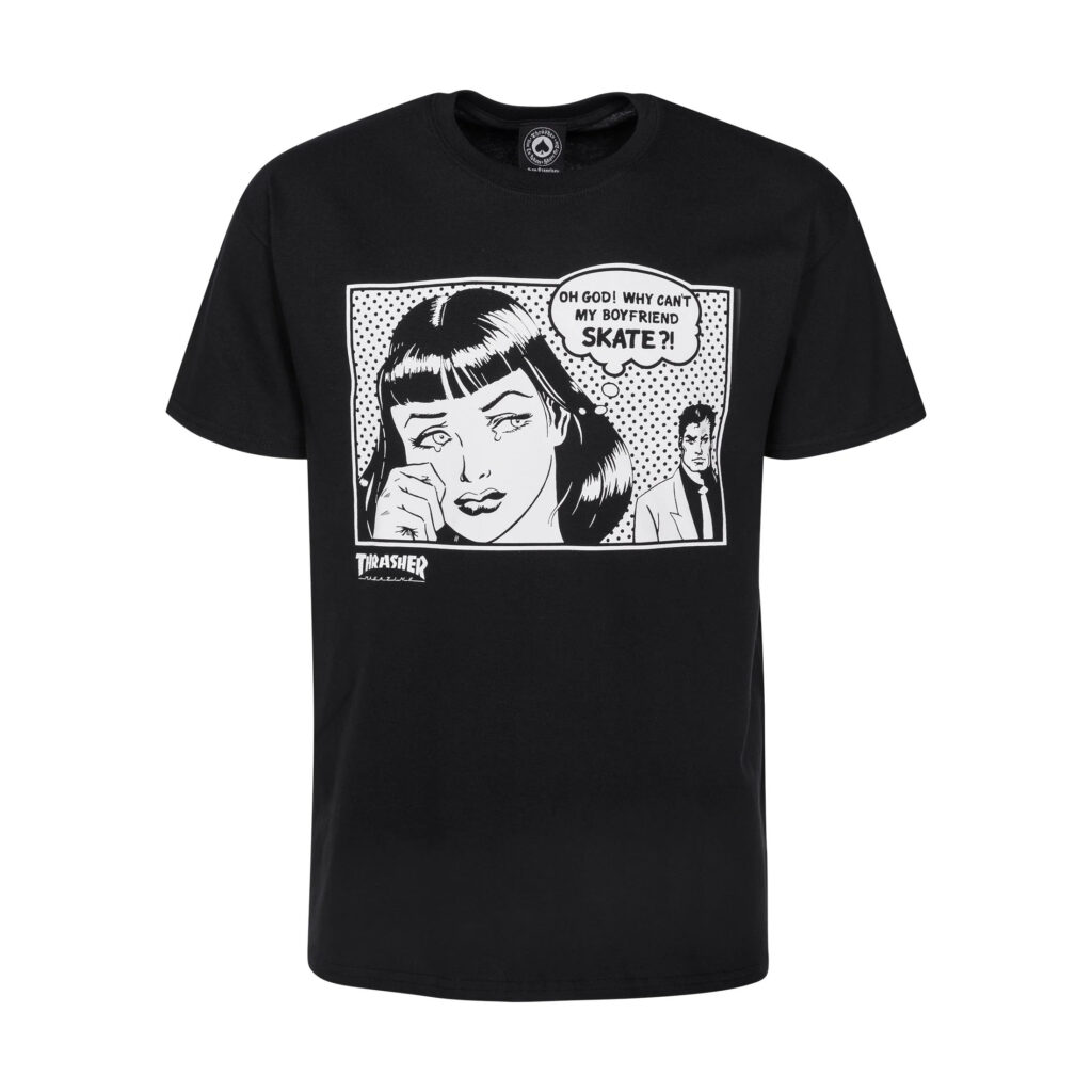 Thrasher T-shirt Boyfriend Black Size L