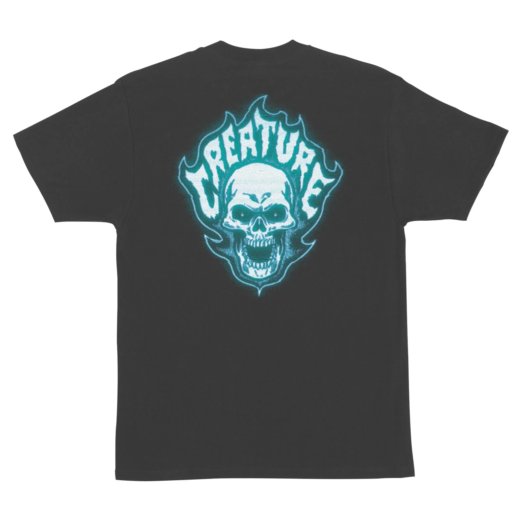 Bonehead Glitch Mens Creature T-Shirt Charcoal. - Image 2
