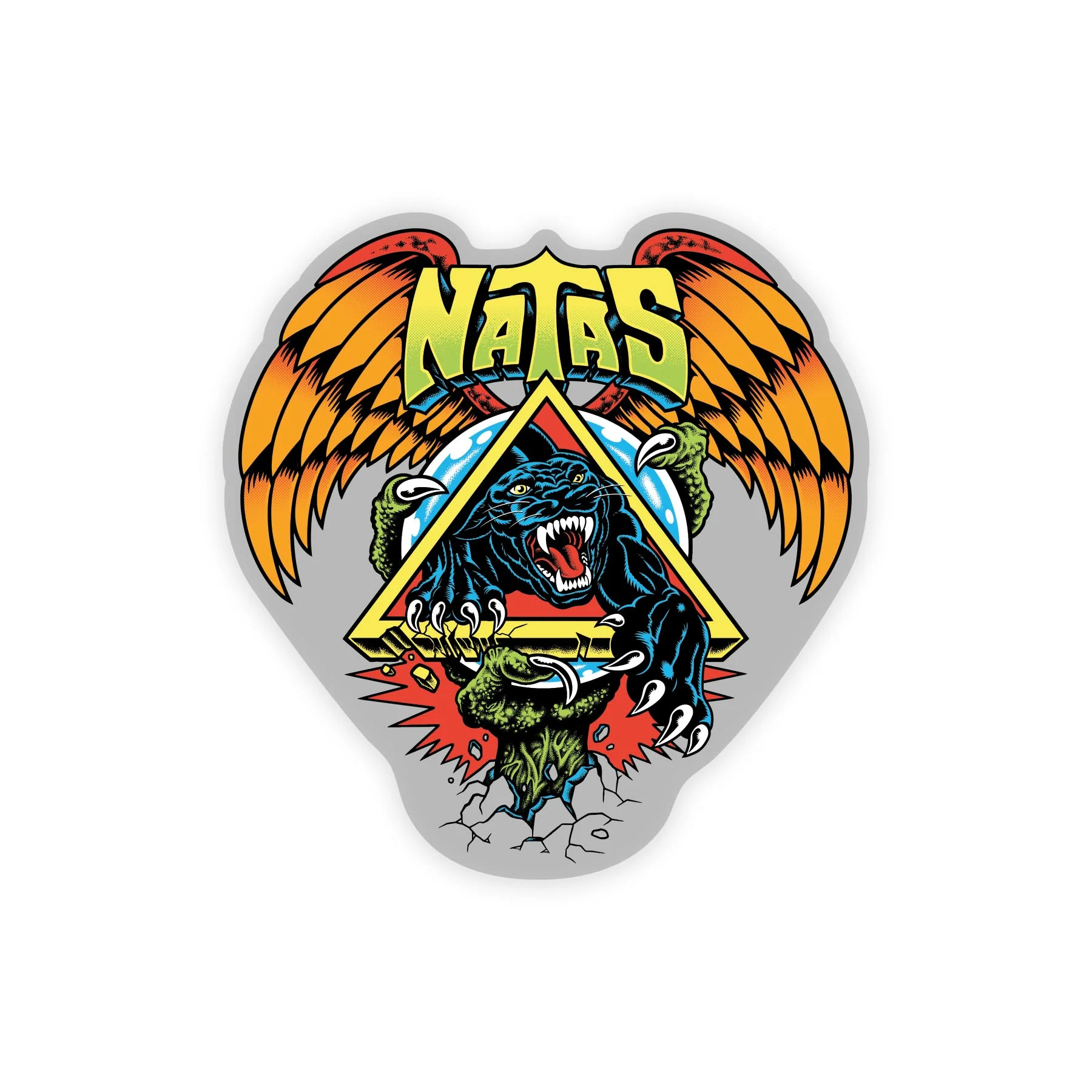 Natas SC Panther 4.5inch Santa Cruz Sticker.