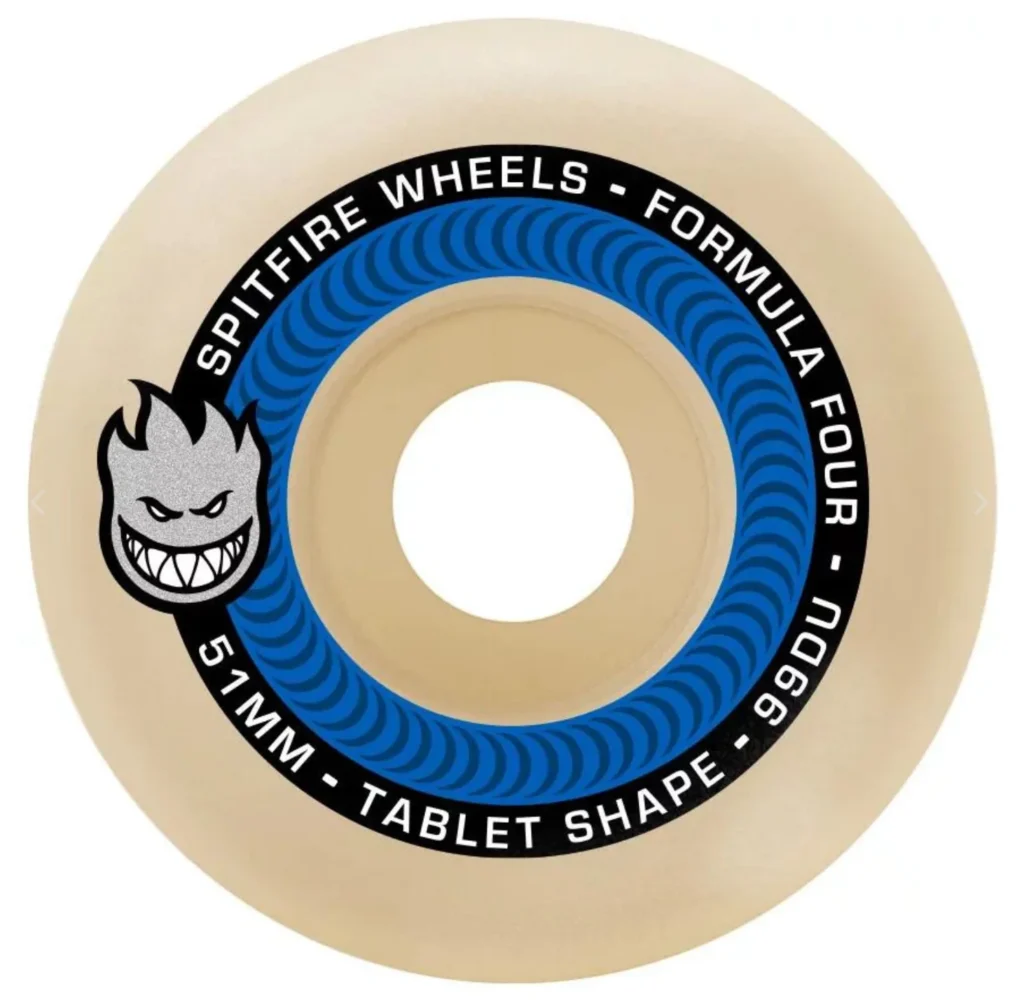 Spitfire Wheels - F4 99A Tablet Shape 52mm.