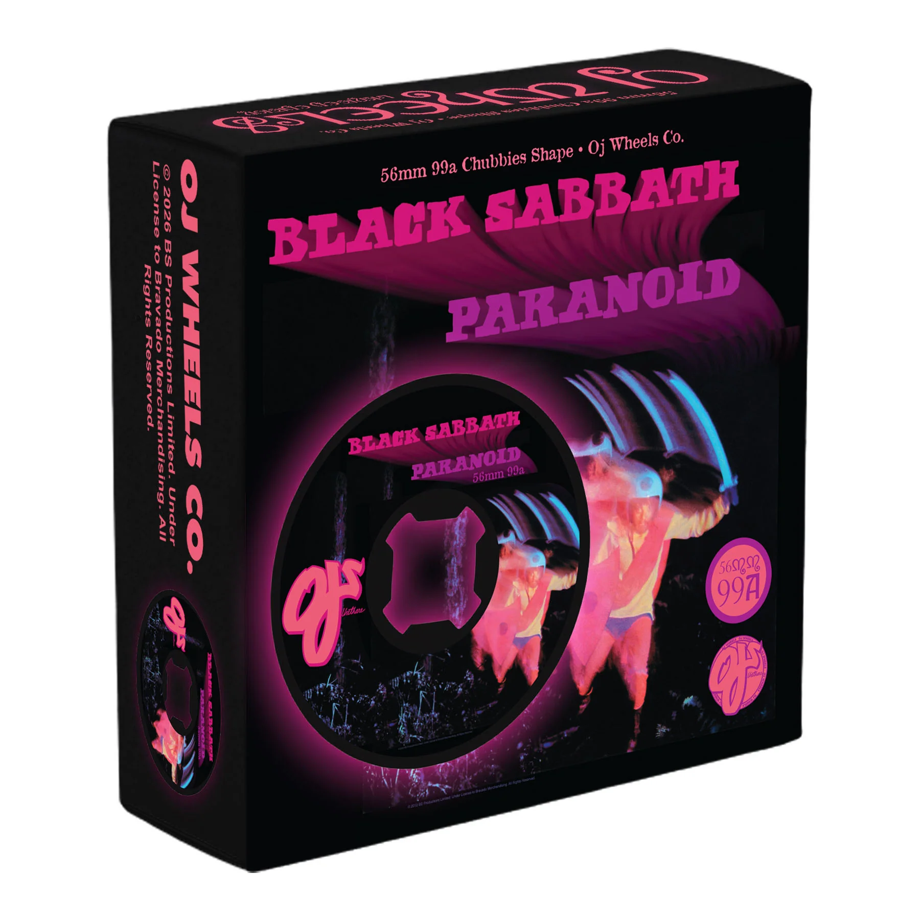 56mm Black Sabbath Paranoid Chubbies 99a OJ Skateboard Wheels - Image 5