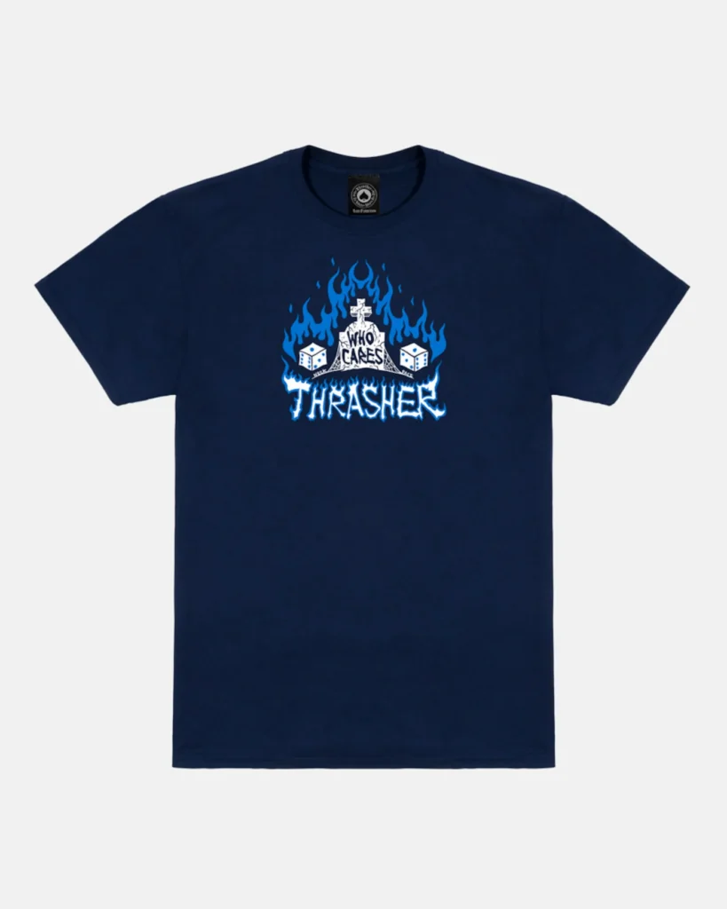 Thrasher Mag T-shirt Who Cares by Neckface M.